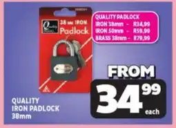 Usave Quality iron padlock offer