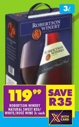 Shoprite Liquor Robertson winery natural sweet red/ white/rose wine offer