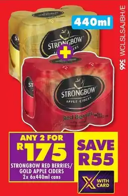 Shoprite Liquor Strongbow red berries/ gold apple ciders cans offer