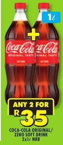 Shoprite Liquor Coca-cola original/ zero soft drink nrb offer