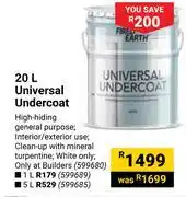 Builders Warehouse Fired Earth Universal Undercoat-20Ltr offer