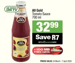 Spar Savemor All Gold Tomato Sauce offer