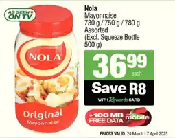 Spar Savemor Nola Mayonnaise Assorted offer