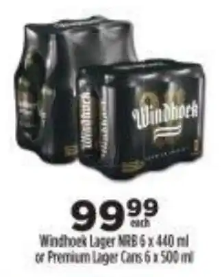 Diamond Discount Liquor Windhoek Lager NRB or Premium Lager Cans offer