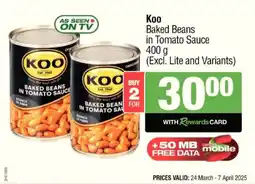 KwikSpar Koo Baked Beans in Tomato Sauce offer