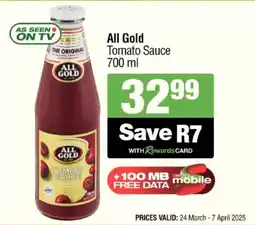 KwikSpar All Gold Tomato Sauce offer