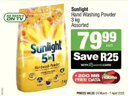 KwikSpar Sunlight Hand Washing Powder Assorted offer