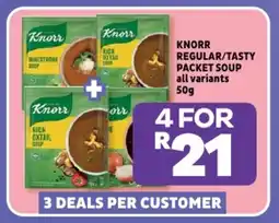 Usave Knorr regular/tasty packet soup all variants offer