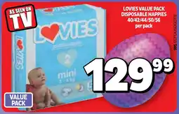 Usave Lovies value pack disposable nappies offer