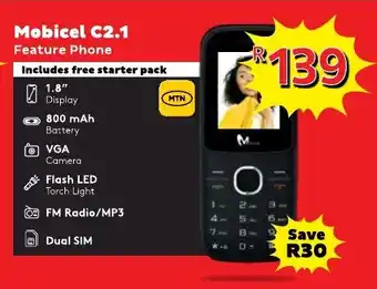 Usave Mobicel C2.1 Feature Phone offer