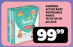 Usave Pampers active baby disposable pants offer