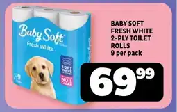 Usave Baby soft fresh white 2-ply toilet rolls offer