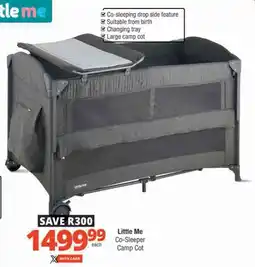 Checkers Little Me Co-Sleeper Camp Cot offer