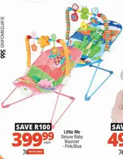 Checkers Little Me Deluxe Baby Bouncer offer