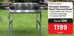 Makro Megamaster Portable Stainless Steel Charcoal Braai offer