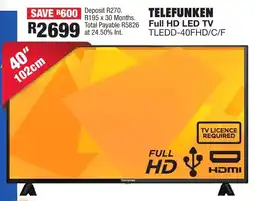 OK Furniture TELEFUNKEN Full HD LED TV offer