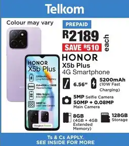 OK Furniture HONOR X5b Plus 4G Smartphone offer