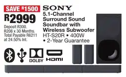 OK Furniture SONY 5.1-Channel Surround Sound Soundbar with Wireless Subwoofer offer