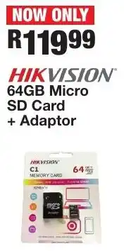 OK Furniture HIKVISION 64GB Micro SD Card + Adaptor offer