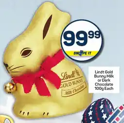 Pick n Pay Hypermarket Lindt Gold Bunny Milk or Dark Chocolate offer