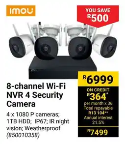 Builders Warehouse 8-channel Wi-Fi NVR 4 Security Camera offer