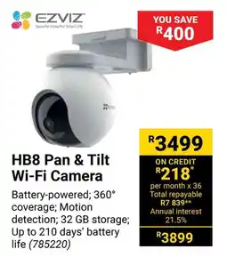 Builders Warehouse EZVIZ HB8 Pan & Tilt Wi-Fi Camera offer