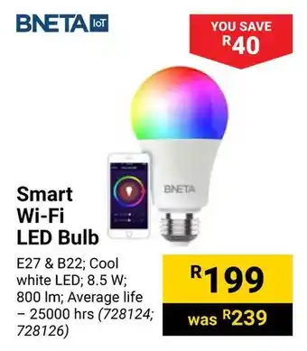 Builders Warehouse Smart Wi-Fi LED Bulb offer