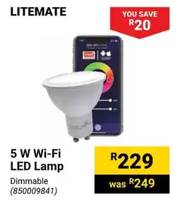 Builders Warehouse LITEMATE 5 W Wi-Fi LED Lamp offer