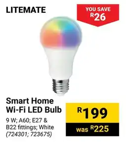 Builders Warehouse LITEMATE Smart Home Wi-Fi LED Bulb offer