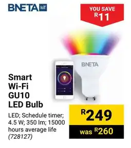 Builders Warehouse Smart Wi-Fi GU10 LED Bulb offer