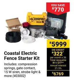 Builders Warehouse Coastal Electric Fence Starter Kit offer