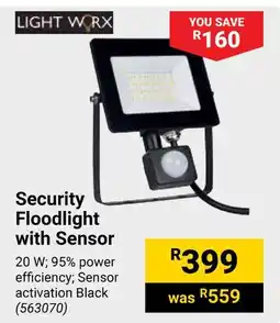 Builders Warehouse LIGHT WORX Security Floodlight with Sensor offer