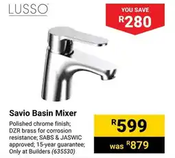 Builders Warehouse LUSSO Savio Basin Mixer offer