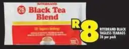 Shoprite Ritebrand black tagless teabags offer