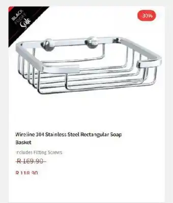 Wireline 304 Stainless Steel Rectangular Soap Basket