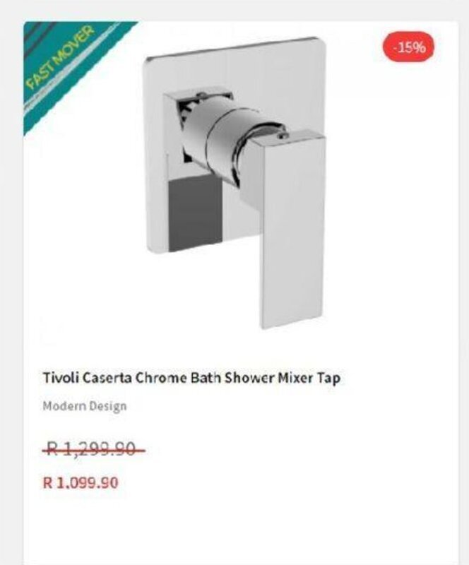 Tivoli Caserta Chrome Bath Shower Mixer Tap offer at CTM