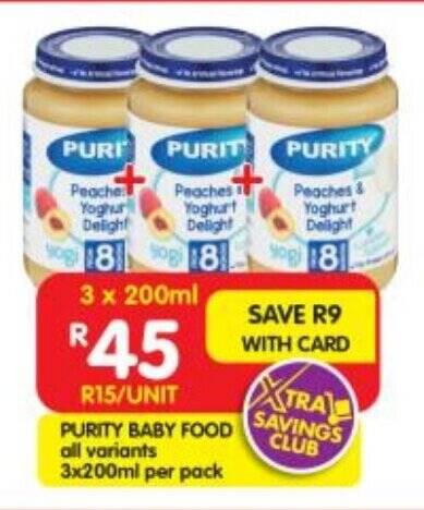 Purity Cream Of Maize Porridge For Months Old Baby Shoprite Cream