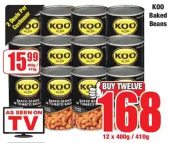 Boxer KOO Baked Beans offer