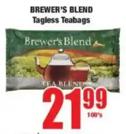 Boxer BREWER'S BLEND Tagless Teabags offer