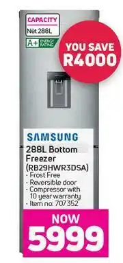 Game Samsung 288L Bottom Freezer RB29HWR3DSA offer