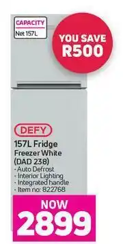 Game Defy 157L Fridge Freezer White DAD 238 offer
