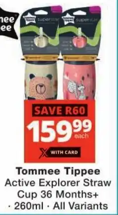Checkers Tommee Tippee Active Explorer Straw Cup offer