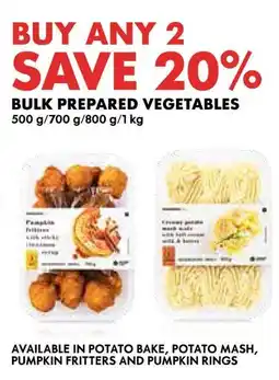 Woolworths Bulk prepared vegetables offer