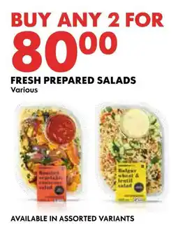 Fresh prepared salads