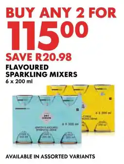 Flavoured sparkling mixers