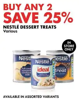 Woolworths Nestlé dessert treats offer