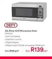 Teljoy Defy 34Ltr Silver Grill Microwave Oven (DMO0392) offer