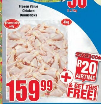 Boxer Frozen Value Chicken Drumsticks 4kg offer