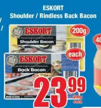 Boxer Eskort Shoulder / Rindless Back Bacon 200g each offer