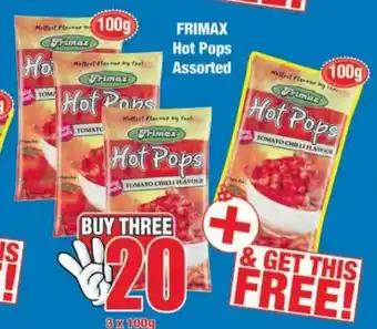 Boxer Frimax Hot Pops Assorted 3x 100g offer